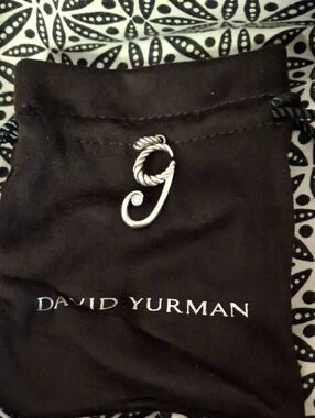 David Yurman Sterling Silver Letter G Pendant With Diamond